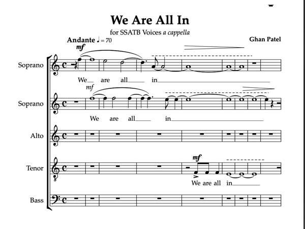 We Are All In sheet music